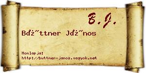 Büttner János névjegykártya